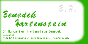 benedek hartenstein business card